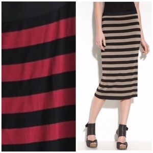 BAILEY 44 Sacreblu Striped Midi Skirt